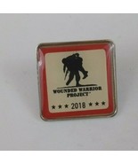 2018 Wounded Warrior Project Black &amp; White With Red Boarder Lapel Hat Pin - $5.45