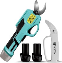 Electric Pruning Shears For Gardening, 2X2Ah Battery, Extra Bypass, Cyan - £69.54 GBP