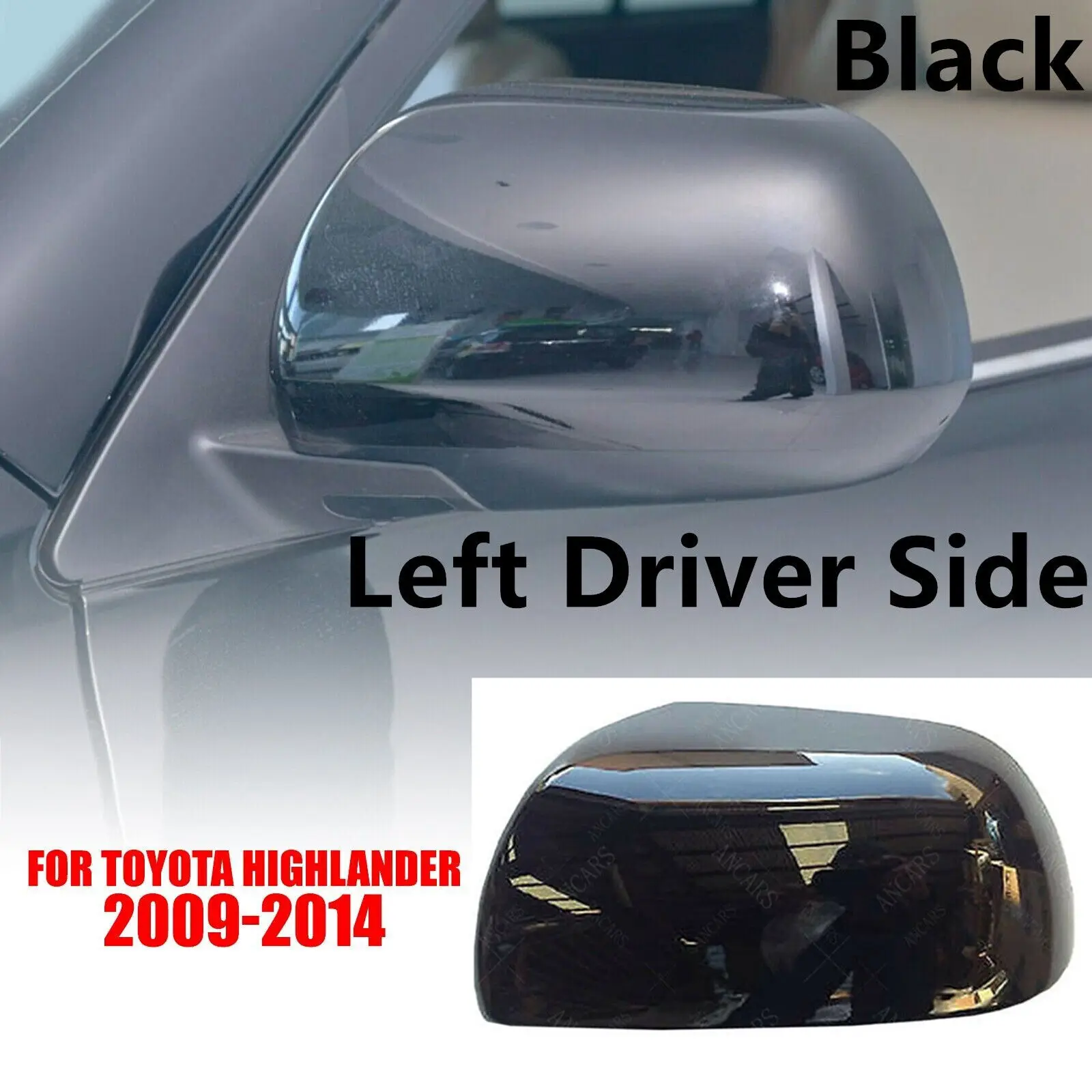 Black Left Driver Side Mirror Cover Cap For  Higher 2008 2009 2010 2011 2012 201 - £108.78 GBP