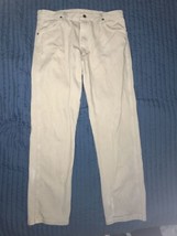 Vintage Wrangler Cowboy Cut Beige Tan 13MWZTN Denim Jeans  Tag 38x36 - $14.85