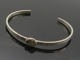 S. COOPER 925 Silver - Vintage Faceted Labradorite Cuff Bracelet - BT6348 - £50.60 GBP