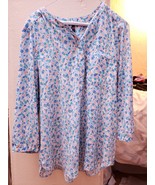 NYDJ Womens Blue, White, Yellow Top Large - $1,425.51 MXN
