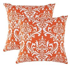 TreeWool (Pack of 2) Decorative Throw Pillow Covers Damask Accent in 100... - £14.78 GBP