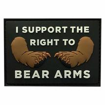 I Support Right to Bear Arms 2nd Amendment Bear Paw Patch [3D-PVC Rubber-3.0 X 2 - £7.04 GBP