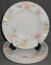 Set (4) MIKASA Maxima SILK BLOSSOMS PATTERN Rimmed Soup Bowls MADE IN JAPAN - $40.99 CAD