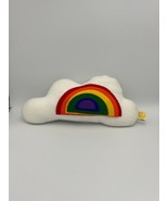 Kiwico Felted Rainbow On Puffy White Cloud Small Throw Accent Pillow 12"... - $9.90