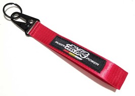 BRAND New JDM Mugen Power Red Racing Keychain Metal key Ring Hook Strap Lanyard  - £7.83 GBP
