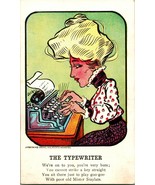 Vtg Postcard c 1911 - The Typewriter Postcard Comic - Aurochrome Series UNP - $300.58 MXN