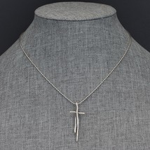 Retired Silpada Sterling Silver GREAT IMPRESSION Cross Pendant Necklace N1483 - £63.94 GBP