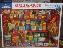 2018 White Mountain Puzzles Sugar &amp; Spice 1000 PC Puzzle - Complete - $12.00