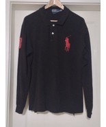 Polo by Ralph Lauren Mens Black Red Custom Fit Big Pony XL Long Sleeve - $54.18 CAD