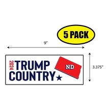 5 PACK 3.375"x9" TRUMP COUNTRY ND Sticker Decal Humor Funny Gift TRUMP B... - $6.53