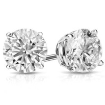 2 Ct Round Simulated Diamond Stud Gift Earrings For Women&#39;s 14K White Gold Over - £5.45 GBP
