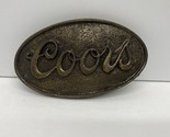 Coors Beer Promo Brass Belt Buckle Brewery Emblem Colorado Vtg Fight Litter - $14.03