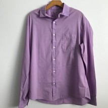 Frank &amp; Eileen Shirt Luke L Purple Button Classic Relaxed Fit Long Sleev... - £110.79 GBP