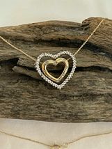 1 Ct Round Cut Simulated Heart Shape Diamond Pendant 925 Silver Gold Plated - £109.16 GBP