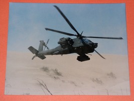 Desert Warrior Apache Helicopter Military Photo Vintage Operation Desert... - £31.45 GBP