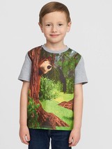 Masha and The Bear Short Sleeve T-Shirt with digital print - $17.95