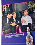 SMIRNOFF 80 PROOF VODKA-Crisp-Clear-Smooth-Waiter-Friends-1986 Vintage P... - €12,75 EUR