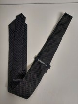 NWT Claiborne Neck Tie Men&#39;s One Size Black White Pin Dot - £13.40 GBP