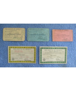 5 VINTAGE (1935-1938) BOY SCOUTS OF AMERICA RANK CARDS/CERTIFICATES &amp; 3 ... - £6.28 GBP