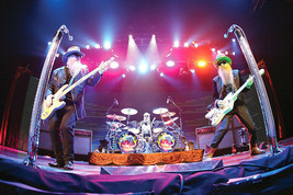 Zz Top 24X36 Poster Cool Fish Eye Image On Stage In Concert - £23.18 GBP