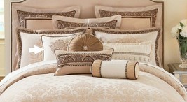 Waterford Throw Pillow Rosette Astor Pillow Decorative Natural Bedroom 1... - £42.61 GBP