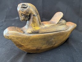 Rare 18th century wooden toy rocking horse, handmade - £46.46 GBP