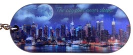 New York City The City that never sleeps Oval Double Sided 3D Key Chain - $6.99