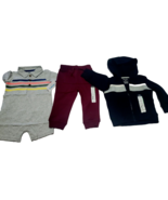 3 Pcs Infant Clothe Jump Suit, Hooded Sweater Pants Set. Size 18 Months - $34.04 CAD