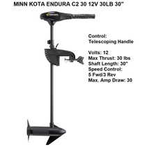 Minn Kota Endura C2 30 12V 30LB 30" Trolling Motor - $139.00