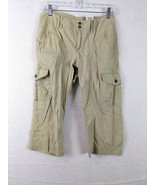 Columbia Womens Khaki Cargo Capri Pants Size 6 Cotton Blend - $19.68