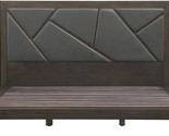 Armen Living Marquis Modern Platform Bedframe Wood and Faux Leather, Kin... - $2,605.99
