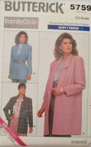 Butterick 5759 Misses/Misses Petite Jacket Sewing Pattern Size 12-16 NEW - $5.88