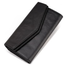 HUMERPAUL High Capacity Cow Leather Wallet Female Coin Purse Women Portomonee Cl - £29.14 GBP