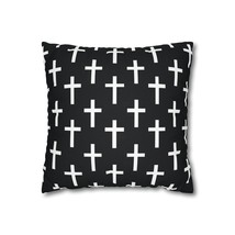 Decorative Throw Pillow Covers With Zipper - Set Of 2, Black And White Seamless  - £29.98 GBP