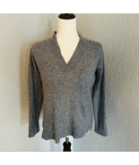 Benedetta B Merino Wool &amp; Cashmere Italian V-Neck Sweater, Gray, Size Me... - $39.00