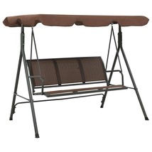 Porch Swing Coffee Powder-coated steel frame Large - $198.99