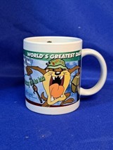 World&#39;s Greatest Dad Taz Tasmanian Devil Coffee Mug Looney Toons Father&#39;s Day - £14.98 GBP