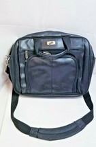 American Tourister Black Leather Laptop Messenger Bag Shoulder Strap - £23.73 GBP