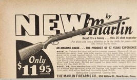 1937 Print Ad Marlin Model 81 .22 Rifle 25 Shot Repeater New Haven,Connecticut - £7.66 GBP