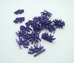 24 K&#39;nex 4-Way 3D Connector Purple Replacement Part Piece 909092 Expansion - £2.36 GBP