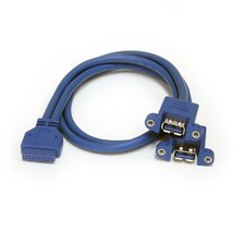 StarTech.com 2 Port Panel Mount USB 3.0 Cable - USB A to Motherboard Header Cabl - £24.99 GBP