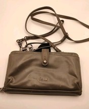 The Sak Leather Zip Around Crossbody / Wristlet Wallet Purse - £14.45 GBP