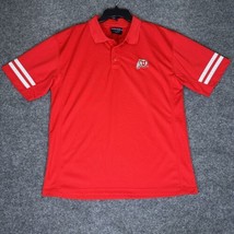 Utah Utes NCAA Polo Shirt Mens Large Red Short Sleeve College Football A... - £13.01 GBP