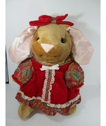 Vintage 1985 Christmas Velveteen Bunny Rabbit Ears Plush Stuffed Toys R ... - $24.75