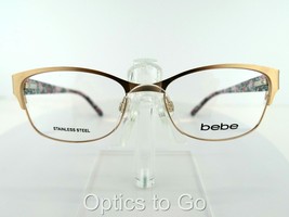 BEBE BB 5185 (770) ROSE GOLD 53-17-140 STAINLESS STEEL LADIES Eyeglass F... - $47.50