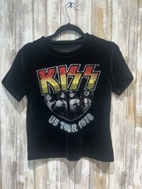 Womens Retro KISS Band US Tour 1978 Black Velvet T-Shirt M Medium B60 - £13.32 GBP