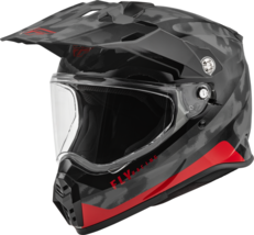 Fly Racing Trekker Pulse Helmet, Black/Camo/Red, X-Large - £156.58 GBP