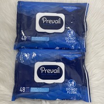 (2) Prevail Personal Wipes WW-710 Adult Washcloth 48ct/pk Total Of 96 Wipes - £13.18 GBP